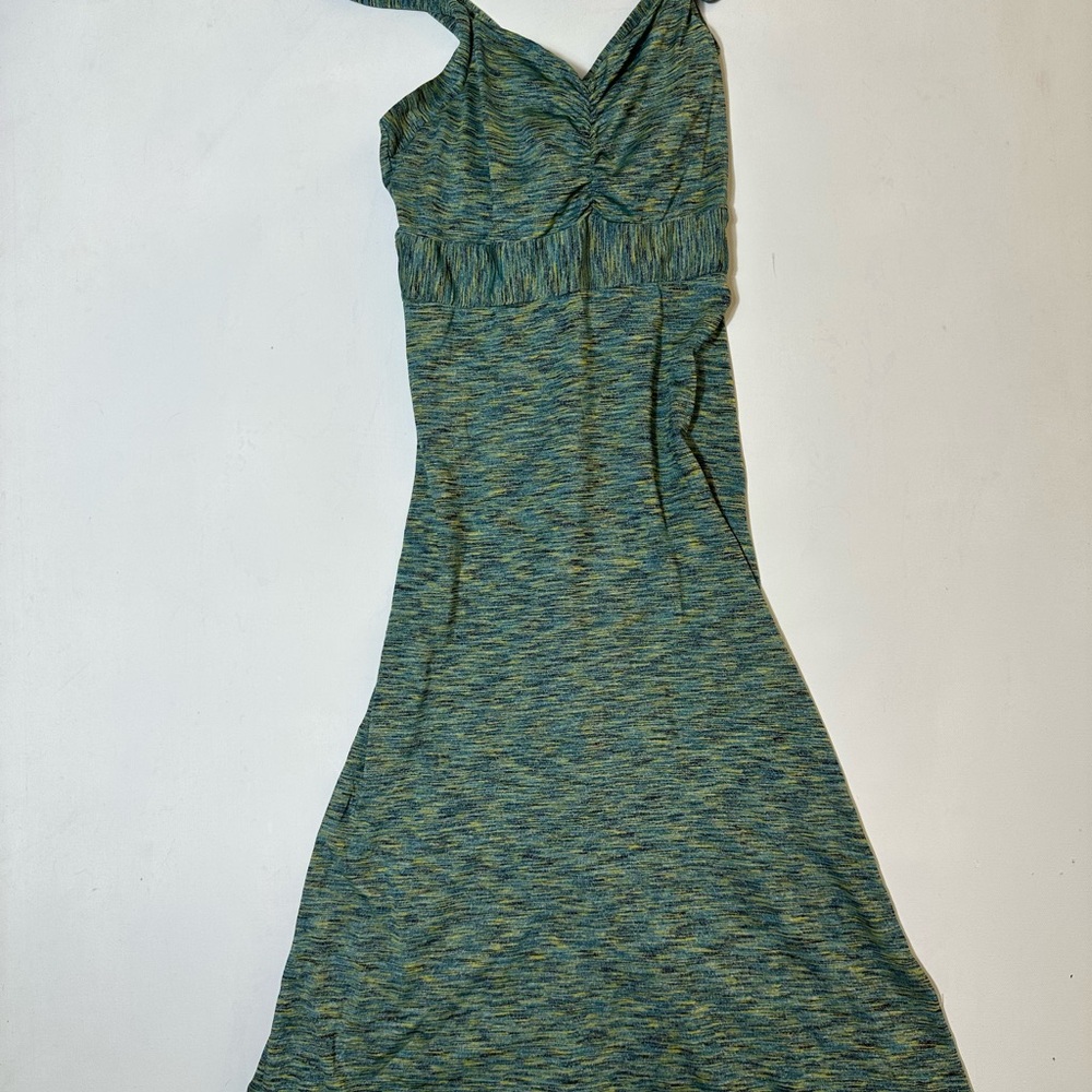 Prana Textured Green Midi Dress
